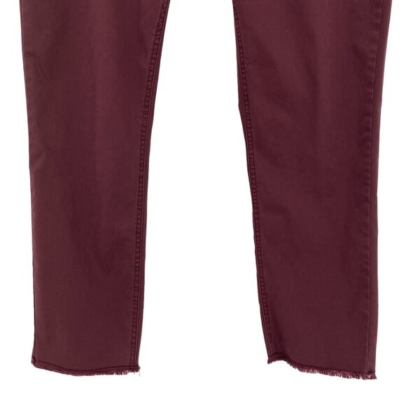 TINSEL Deep Plum Raw Hem Cropped Pants Plus Size 33 Casual Summer Everyday - Picture 3 of 7